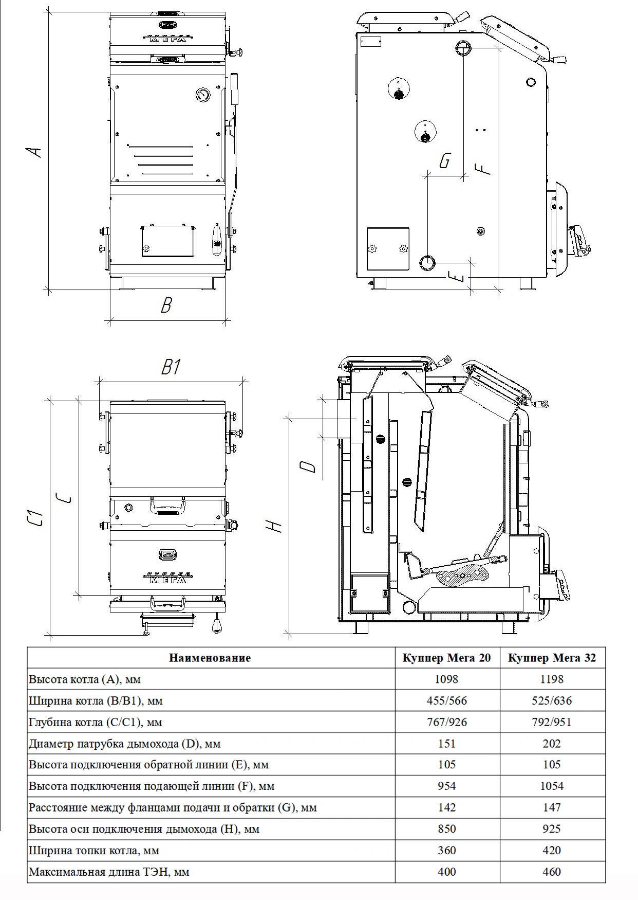 Отопительный котел Куппер МЕГА-32 - Теплодар
